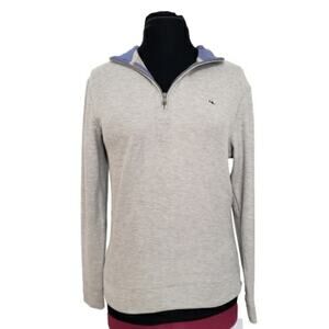 Vineyard Vines Gray Zip Up Sweater